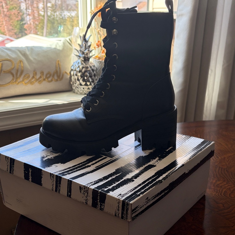DV by Dolce Vita Black Lace Up Boots